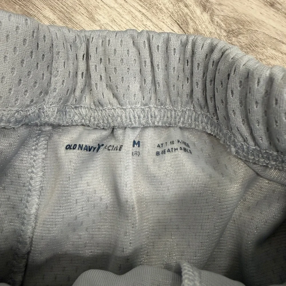 Old Navy Active Boys Mesh Basketball Shorts Gray Black White Trim Size M 8
